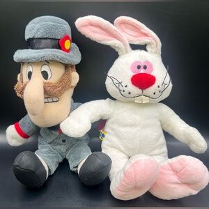 Build a Bear- Frosty the Snowman, Plush Toy Set of 2 - Detective and Bunny